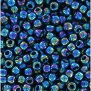 Toho seed beads 8/0 round Transparent-Rainbow Teal - TR-08-167BD